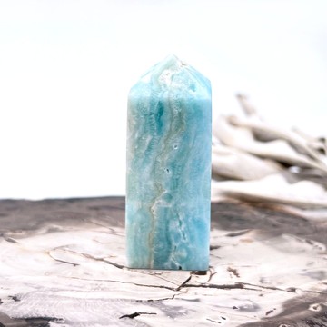 藍茸。小柱 擺件 療癒 增加表達 l 異極礦 礦小柱 細閃 l