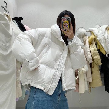 真 羽絨90%白鴨絨 羽絨外套鴨絨夾克-寬鬆加厚立領短款女外套3色73zb8【獨家進口】【米蘭精品】