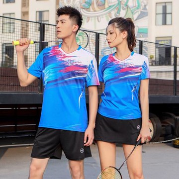 專業新款速干YYF羽毛球服套裝男女短袖夏季透氣吸汗氣排球比賽服