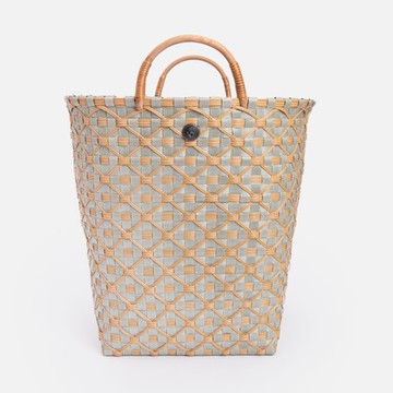 Handed By Ivy&Rose編織提把收納籃L 抹茶綠