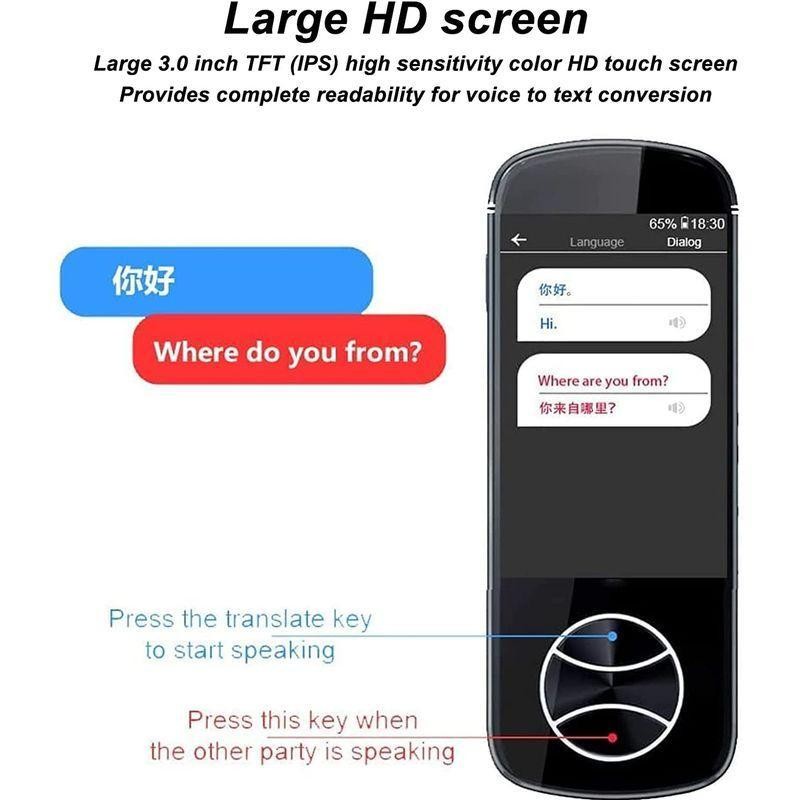 言語翻訳機、リアルタイム翻訳機デバイス 127 言語、オフライン翻訳サポート、長い待機時間、音声言語翻訳機  価格比較