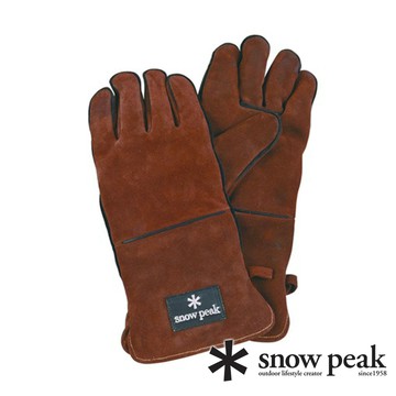 出清特價【日本 snow peak】 耐熱皮手套UG-023BR 露營│戶外│野炊
