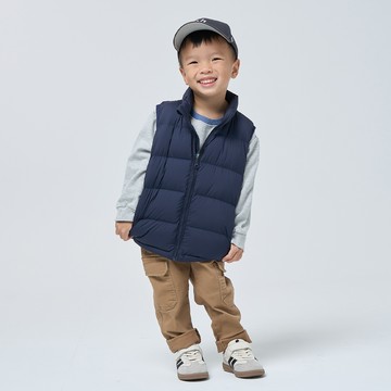 小天使暖暖羽絨背心(丈青)-中性