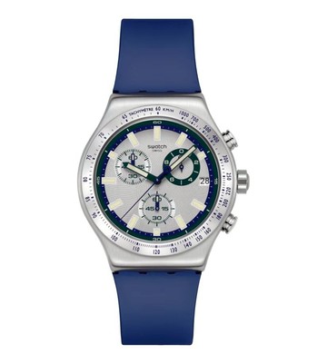 【swatch】BLUE REFLECTIVE 手錶 男錶/女錶/瑞士製造 YVS539 (43mm)