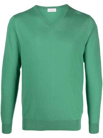 Ballantyne - round-neck cotton cardigan - men - Cotton - 48 - Green
