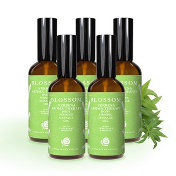 BLOSSOM 檸檬馬鞭草植萃曲線緊緻修護美體按摩油100ML*5件組-效期20260901