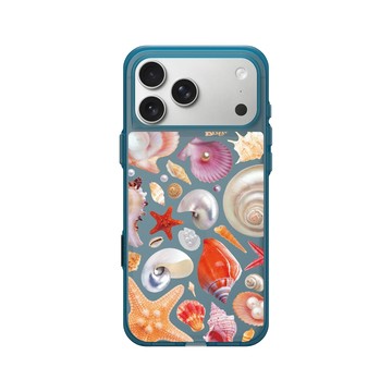 iPhone 17 Pro Max Clear (相機按鈕) 夜幕藍 - Ocean Collection: Let's Sea 海洋系列：一路向海 - 海灘尋寶（暖色調）