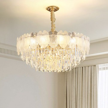 【免運/可開票】 台灣公司 吊燈 床頭燈 餐廳吊燈 客廳吊燈 水晶吊燈 法式客廳水晶吊燈現代簡約臥室燈奶油風玻璃燈飾