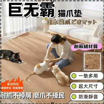 6小時出貨🚚貓抓地毯 超大貓抓地墊 貓咪地毯 貓地毯 巨無霸貓地毯 兔子地墊劍麻貓抓墊貓磨爪大尺寸貓地毯