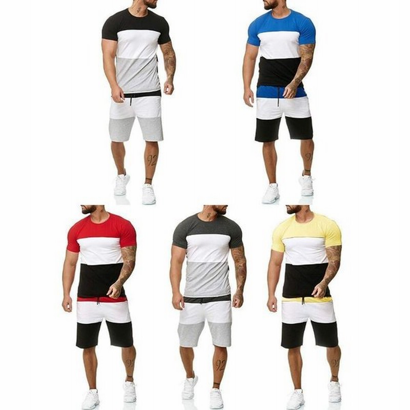上下セットジャージメンズセットアップスポーツウェア短パン半袖夏服吸水速乾tシャツ通気性ルームウェアおしゃれかっこいい運動着 通販 Lineポイント最大get Lineショッピング