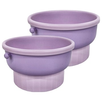 KOUJI叩吉好物 矽膠化妝刷清洗碗 S01 奶紫  290g  2個