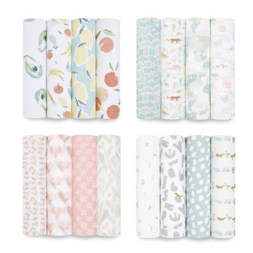 美國 Aden + Anais 經典純棉包巾4入(多款可選)