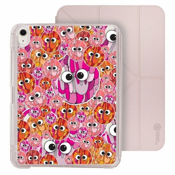 Ryan San 粉紅彩靈球 iPad Air 11/pro13可拆式防摔透明筆槽摺套i