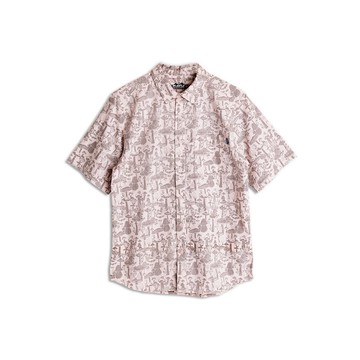 【KAVU】Topspot 舒適棉短袖休閒襯衫 真菌是我 #5221