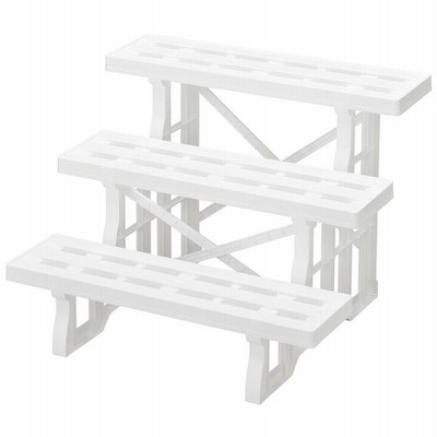 【直送品】フラワースタンド600 ホワイト/ベージュ・ダークブラウン 600×514×452mm 1750g 2022 STAGE GIFT CATALOG 229シリーズ