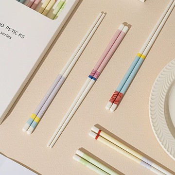 新款陶瓷筷子家用防霉防滑抗菌防潮耐高溫易清洗一人一筷高檔餐具 h802