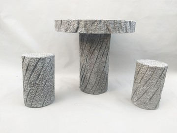 婚慶櫥窗石凳舞臺演出表演石桌石凳假石頭影視道具仿真泡沫石桌