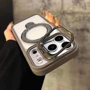 一體磁吸支架 隱形雙支架 手機殼 適用 iPhone 17 16 15 14 13 12 11 Pro Mmax 防摔殼