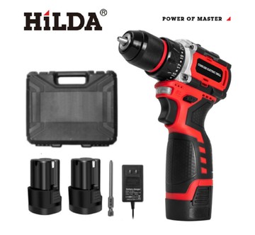 【HILDA】希爾達電動工具 16.8V 雙電 短軸無刷 電鑽起子機 工具箱