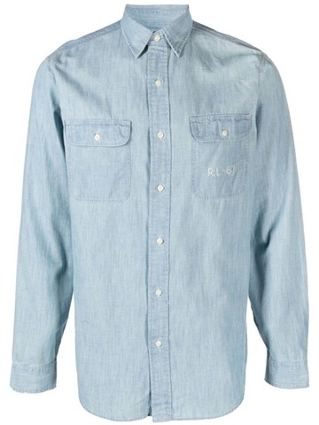 Polo Ralph Lauren - light denim long-sleeve shirt - men - Cotton - M - Blue