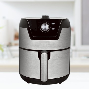 #不鏽鋼外觀設計 #4.5L大容量 #減少油脂 #全效濾油盤【Princess 荷蘭公主】4.5L健康氣炸鍋 181026 (原廠)