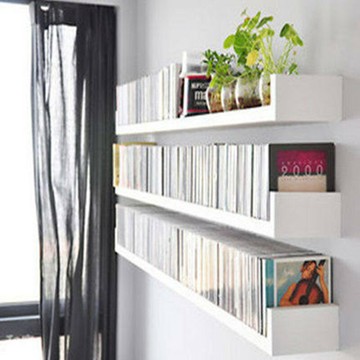 牆壁置物架 牆上置物架 掛牆架 U型書架可免打孔牆上置物架牆壁掛牆面客廳裝飾架子臥室隔板木板『ZW4231』