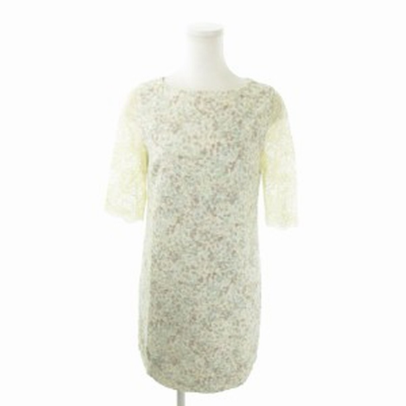 中古 リミットレスラグジュアリー Limitless Luxury ワンピース ミニ 七分袖 レース 総柄 36 白 ホワイト 通販 Lineポイント最大1 0 Get Lineショッピング