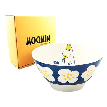 yamaka 山加商店 moomin彩繪陶瓷碗禮盒 (MM034-312) 280ml 碗  嚕嚕米 白色 + 藍色 + 黃色  1盒