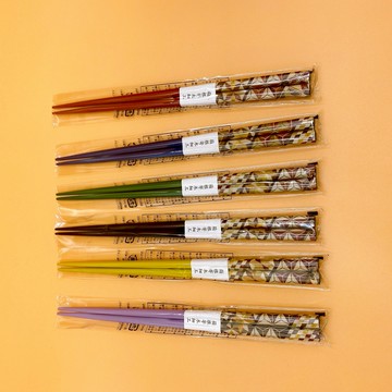 【箱根寄木細工】日本工藝品 多色 筷子 - 紫色