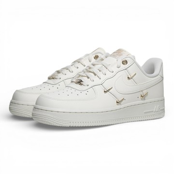 NIKE 休閒鞋 WMNS AIR FORCE 1 07 LX 米白 小金勾 經典款 女 FV3654-111