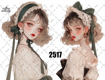 original sticker no.2517 人物貼紙 原創貼紙 原創人物貼紙 裝飾貼紙 cotton melody