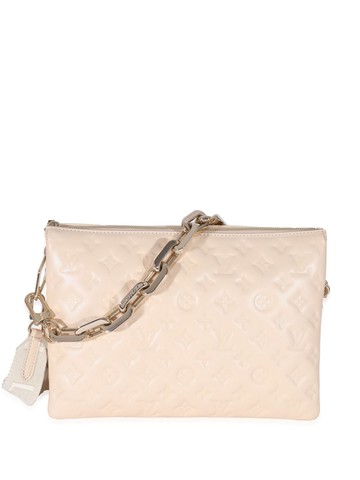 Louis Vuitton - 2021-2022 pre-owned Monogram Puffy Coussin MM two-way bag - women - Lambskin - One Size - Neutrals