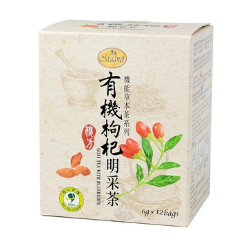 曼寧花草茶包 有機枸杞明采茶 6g*12入/盒