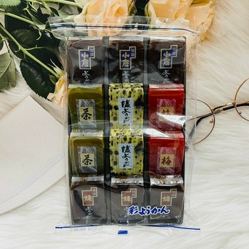 滿屋 彩ようかん 迷你羊羹 12入 456g (煉/小倉/塩/梅/抹茶五種口味)｜全店$299 全家取貨免運｜領券9折｜APP下單最高再賺22%點數⚡