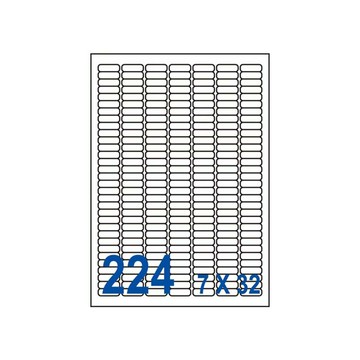 裕德 三用 電腦 標籤 224格 25.4X8.5mm 白色 1000張 /箱 US8830-1K