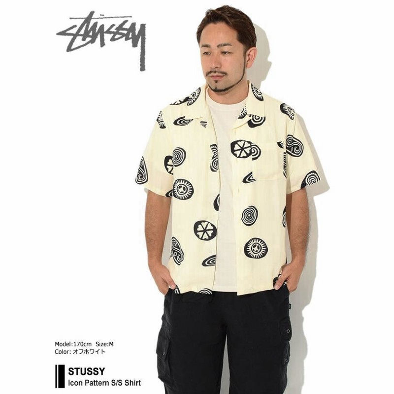 ステューシー シャツ 半袖 STUSSY メンズ Icon Pattern ( stussy shirt