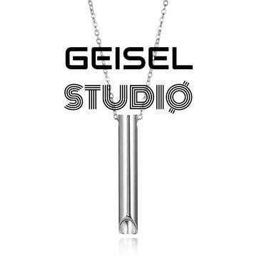 【GEISEL】歐美不鏽鋼哨子項鍊 潮男款鈦鋼項鍊 哨子吊墜 個性嘻哈項鍊 項鍊男 男生項鍊(B-044)