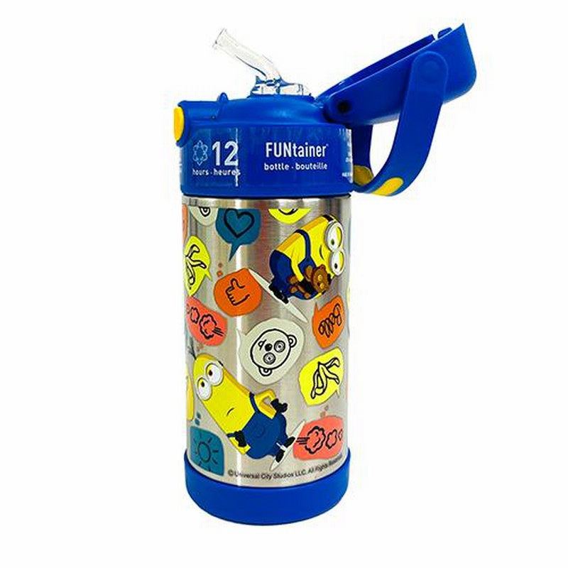 サーモス ストローボトル F410 ( ミニオン 青 ) 16536 THERMOS 水筒 保冷 355ml minion ミニオンズ グッズ  ステンレス ストロー ワンタッチ 輸入品 | LINEショッピング