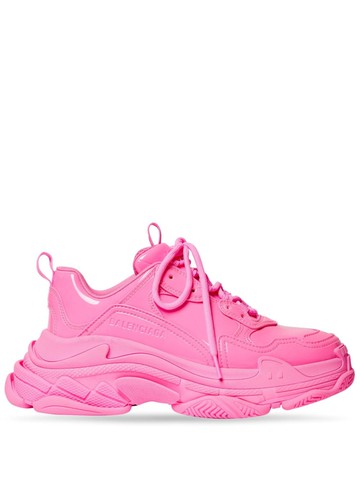 Balenciaga - Triple S patent-finish sneakers - women - Rubber/Thermoplastic Polyurethane (TPU)/Fabric - 35 - Pink