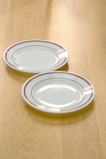 美國製PYREX 22.5公分康寧玻璃餐盤 一組2件 中古品 台灣免運