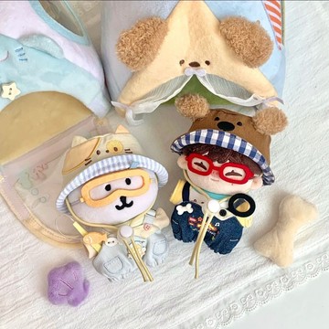 臺灣出貨 10cm娃衣 新品探險so“一起去海邊吧” 棉花娃娃娃衣套裝 可愛玩偶換裝 娃娃裝 娃娃配件 娃娃配飾 娃衣