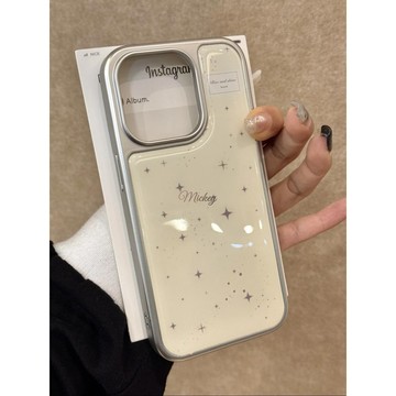 日韓ins白色滿屏星辰適用蘋果16promax手機殼iPhone15/14女13新款