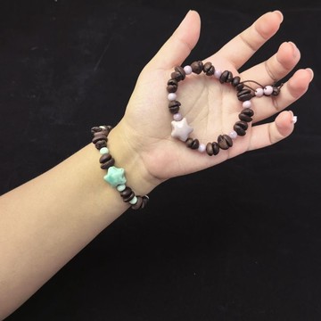 純天然咖啡豆手串手工手鏈原創情侶男女成品ins風DIY禮物小衆文創