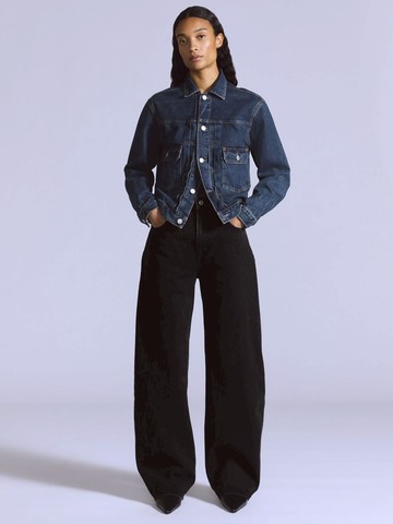 BLUETAB™ Drop Barrel繭型丹寧牛仔寬褲 / 黑色 人氣新品