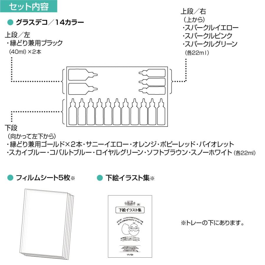 ヤマト運輸 ヤマト 画材 アクリル グラスデコ 14色 GDS14