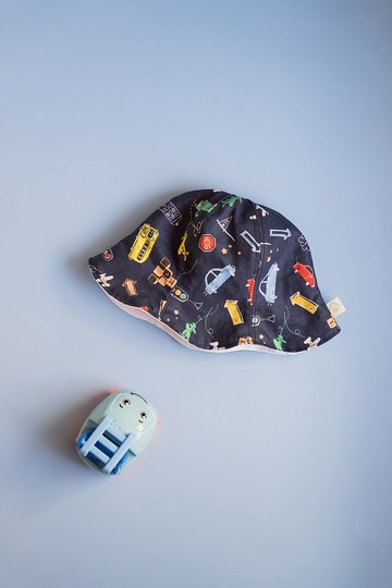 玩具汽車 手作寶寶漁夫帽