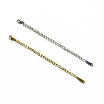 鈦鋼延長鍊｜單頭龍蝦扣｜金色／銀色｜快速出貨｜加長鏈｜台北現貨｜《涵秘Hami》