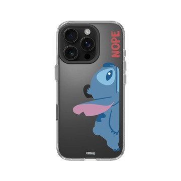 iPhone 16 Pro Clear Case（相機按鈕） 透明 - 迪士尼-史迪奇 Disney Stitch - 史迪奇 - 哼 NOPE