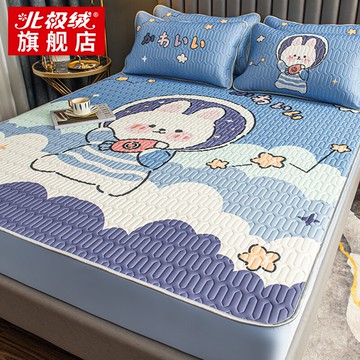 冰絲床笠涼席乳膠軟席兒童防滑固定單件夏季床罩床墊套罩加厚席子