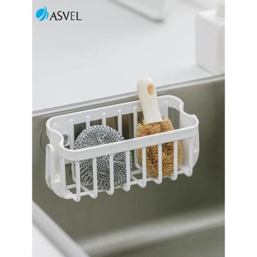 日本進口asvel廚房置物架海綿抹布鋼絲球百潔布收納架水槽瀝水架